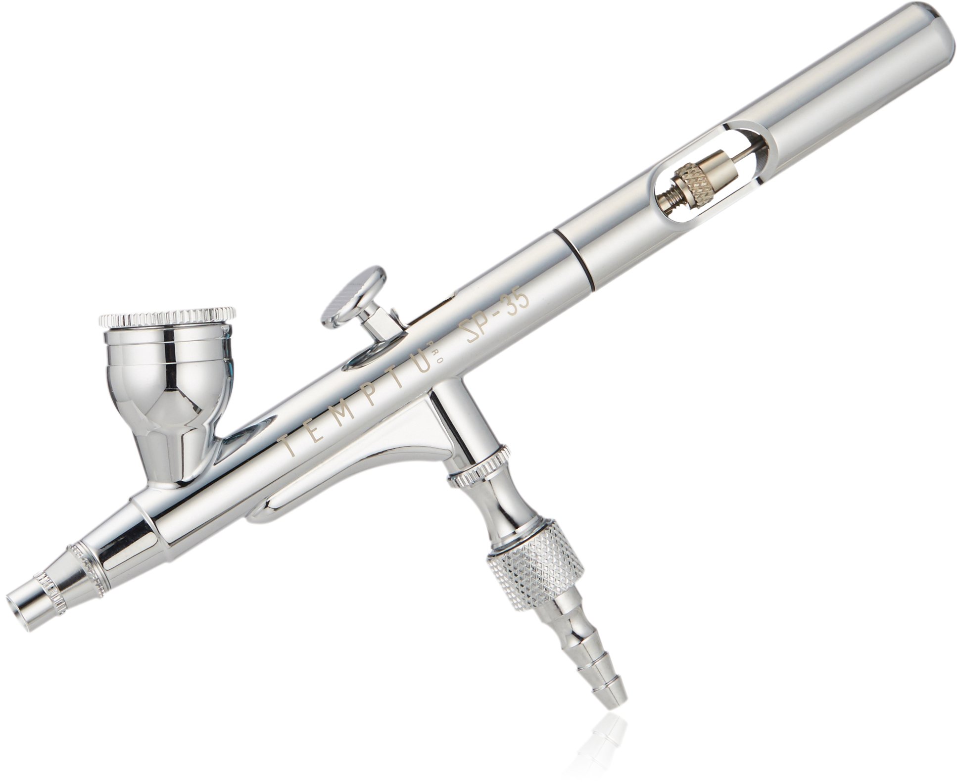 TEMPTU SP-35 Dual Action Airbrush Gun - Professional Gravity Feed Airbrush for Makeup, Body Art & Fine Detail Work with Push-Pull Trigger & Storage Case | Perfect for Cosmetic Artists, Tattoo Shading & Model Painting