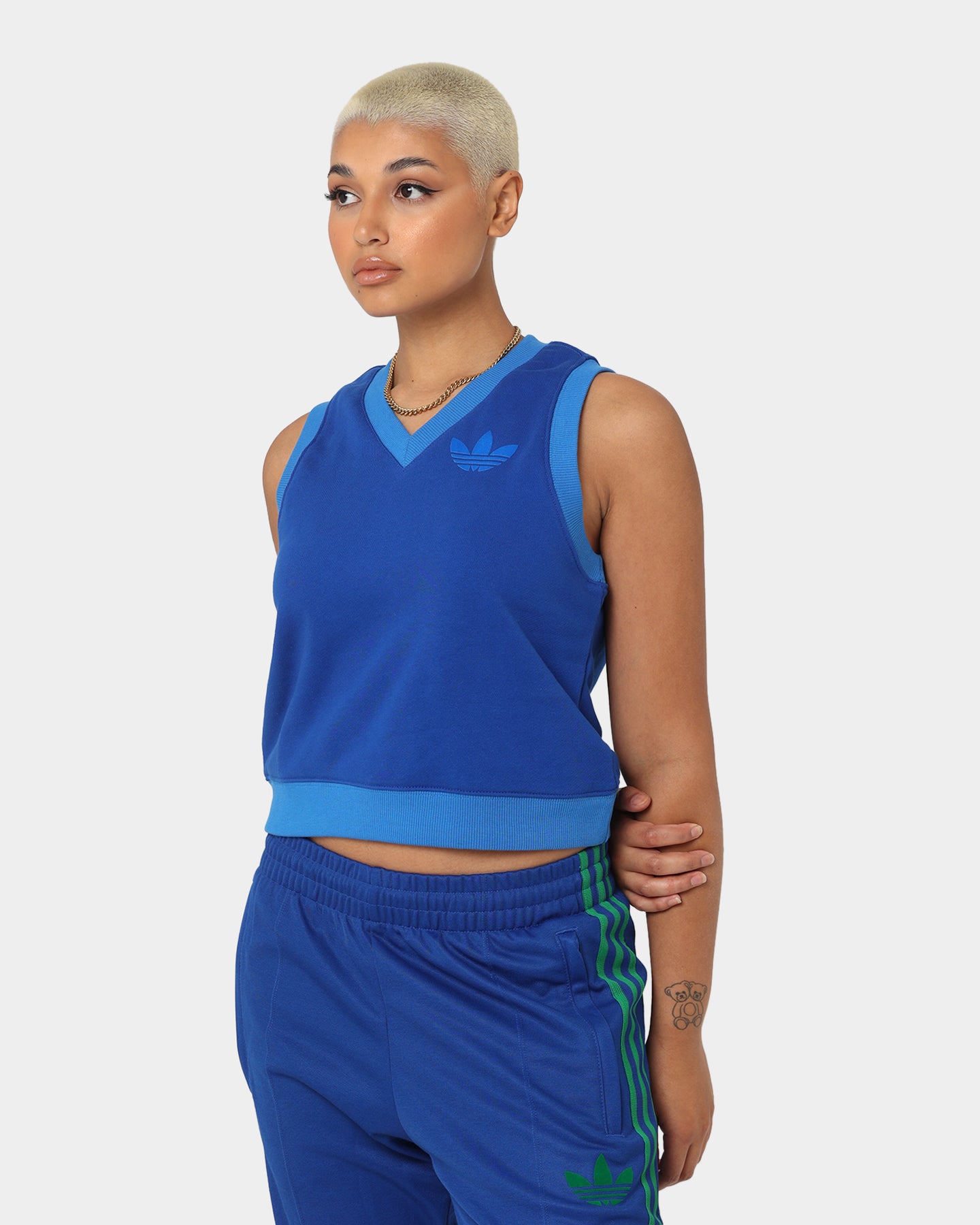 Adidas Adicolor Women's Sweater Vest in Collegiate Royal | Casual Pullover for Women | Perfect for Work, School & Everyday Wear
