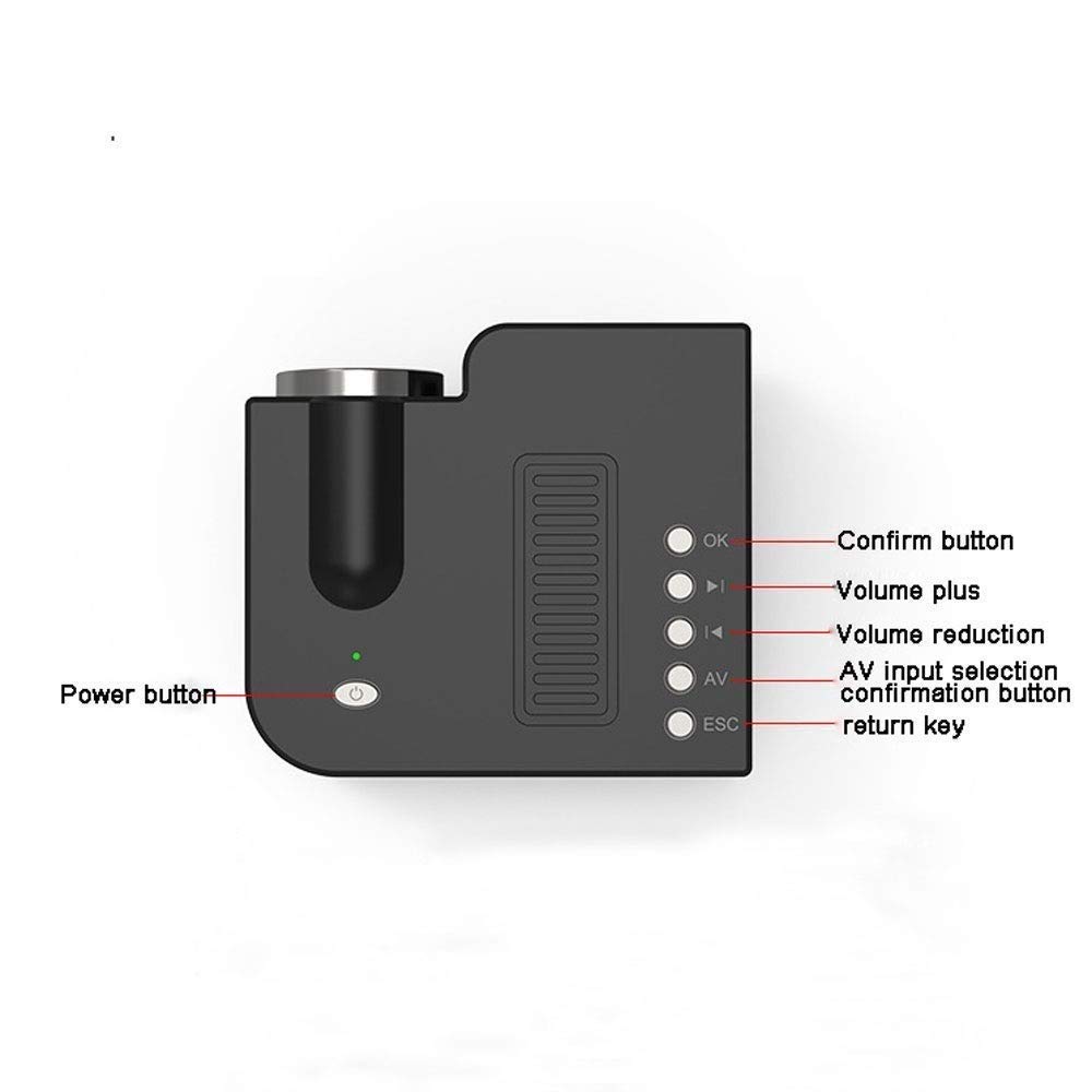 Portable HD 1080P Projector - Wireless Screen Mirroring Mini Projector for Home Theater, Outdoor Movies, and Business Presentations