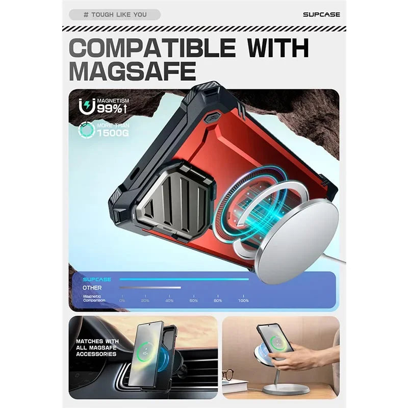 Samsung Galaxy S25 Ultra SUPCASE UB Mag XT Heavy Duty Rugged Case with Kickstand - Shockproof Protection for Outdoor, Work & Daily Use