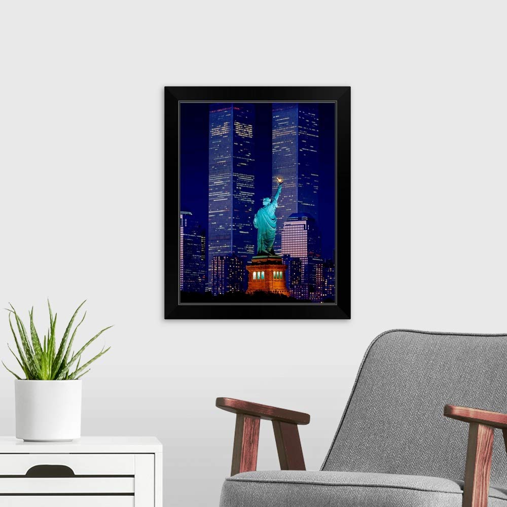 Statue of Liberty New York City Black Framed Art Print - Wall Decor for Home, Office & Gifts | Perfect for Living Room, Bedroom & Office Decor