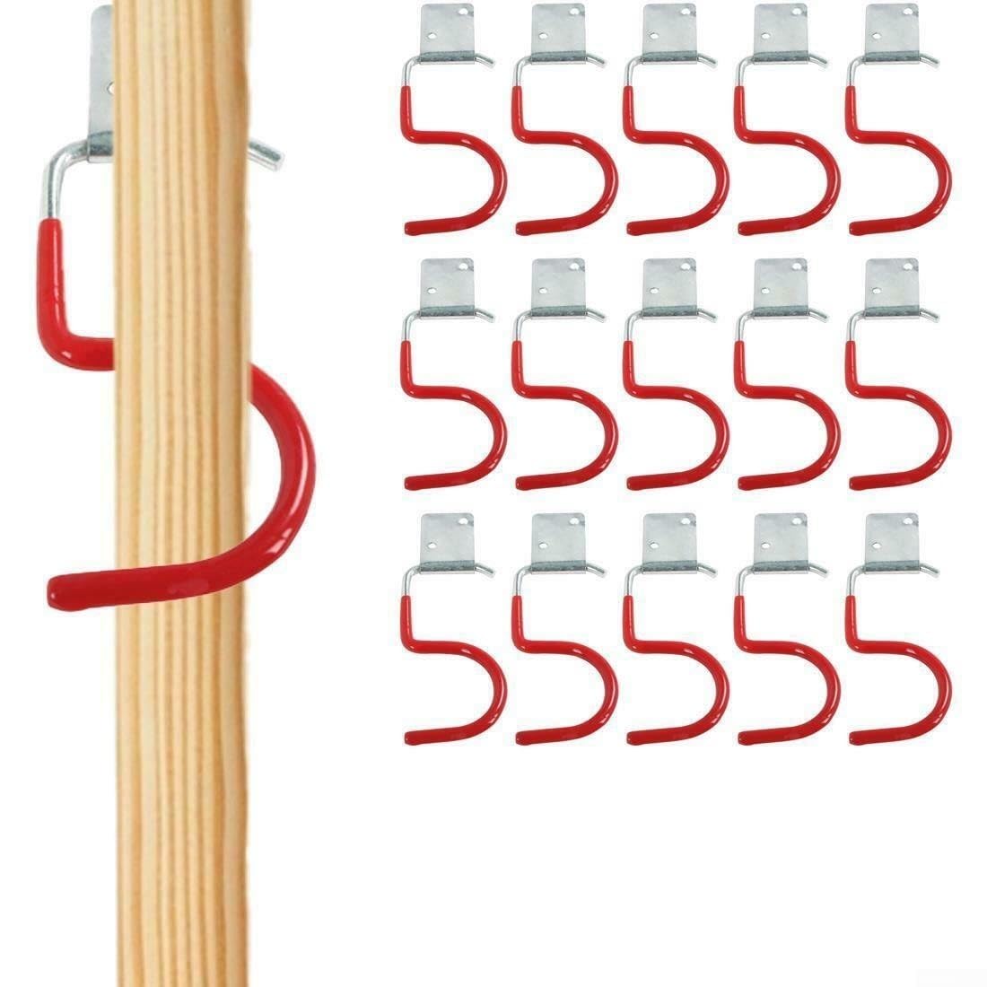 Tool Hanger Wall Mount - Heavy Duty Garage Hooks for Effortless Organization | Space Saving Tool Holder for Workshop, Shed & Home Storage (Set of 10)