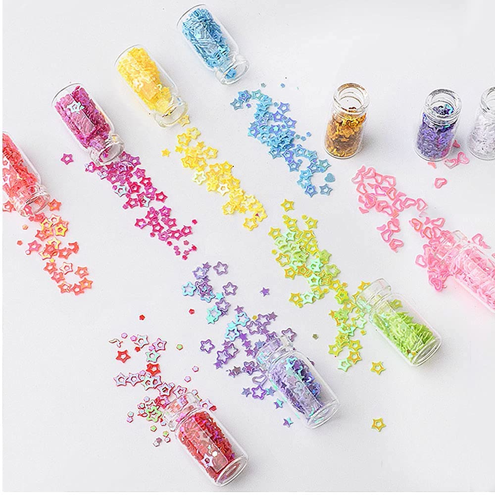 Belicia 3D Nail Art Decoration Kit - 48 Bottles with Free Nail Art Tweezer for DIY Nail Designs, Manicure, Pedicure & Salon Use