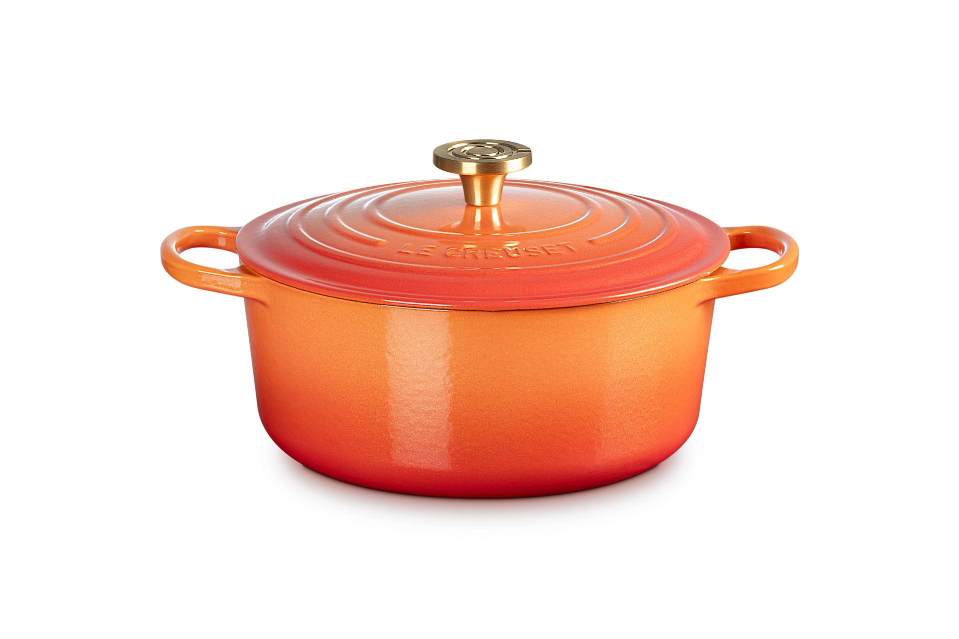 Le Creuset 5.3L Signature Round French Oven - Flame Orange - Premium Enameled Cast Iron Dutch Oven for Baking, Braising & Slow Cooking - Perfect for Soups, Stews & Bread Making