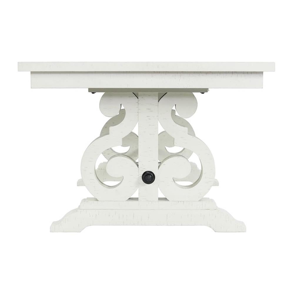 Picket House Furnishings Stanford White Dining Table - Modern Farmhouse Style Kitchen Table for Dining Room, Breakfast Nook & Small Space Homes