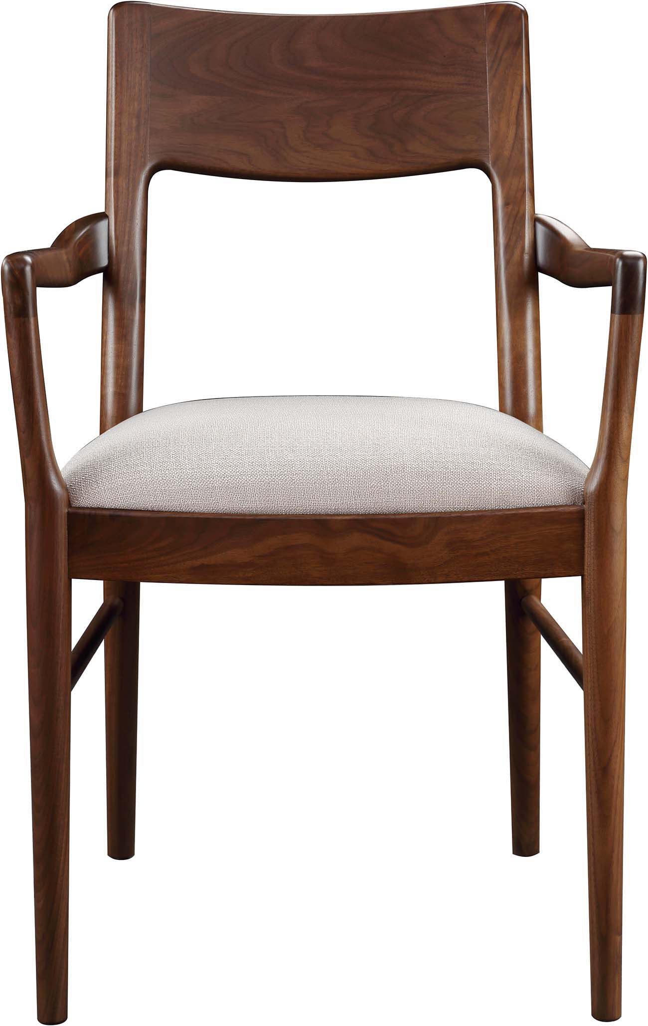 Walnut Grove Arm Chair - Solid Wood Upholstered Accent Chair for Living Room, Bedroom & Office - Comfortable Modern Lounge Chair with Padded Seat & Backrest