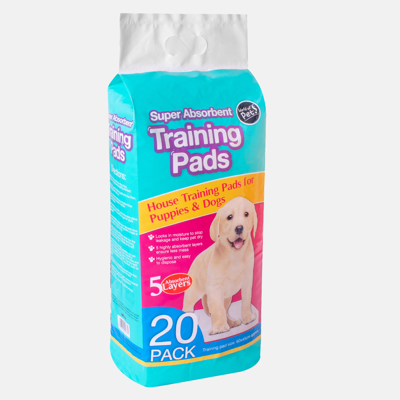 Premium Absorbent Puppy Training Pads - 20 Pack | Leak-Proof & Odor Control | Ideal for Housebreaking, Crate Training & Travel Use