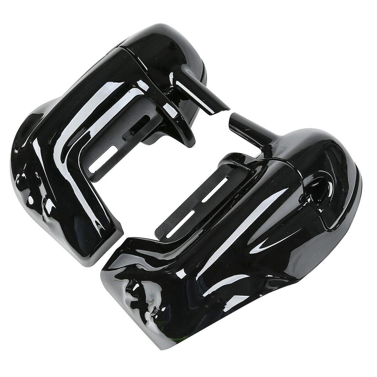 TCMT Lower Vented Leg Fairing with 6.5'' Speaker Grills for Harley Touring Models - Road King, Road Glide, Street Glide, Electra Glide Ultra-Classic (1983-2013, Style D) - Perfect for Motorcycle Audio Upgrades & Wind Protection