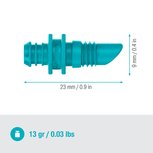 Gardena Endline Drip Head 2 l/h - Precision Watering Nozzle for Garden Irrigation System | Perfect for Flower Beds, Vegetable Gardens & Potted Plants