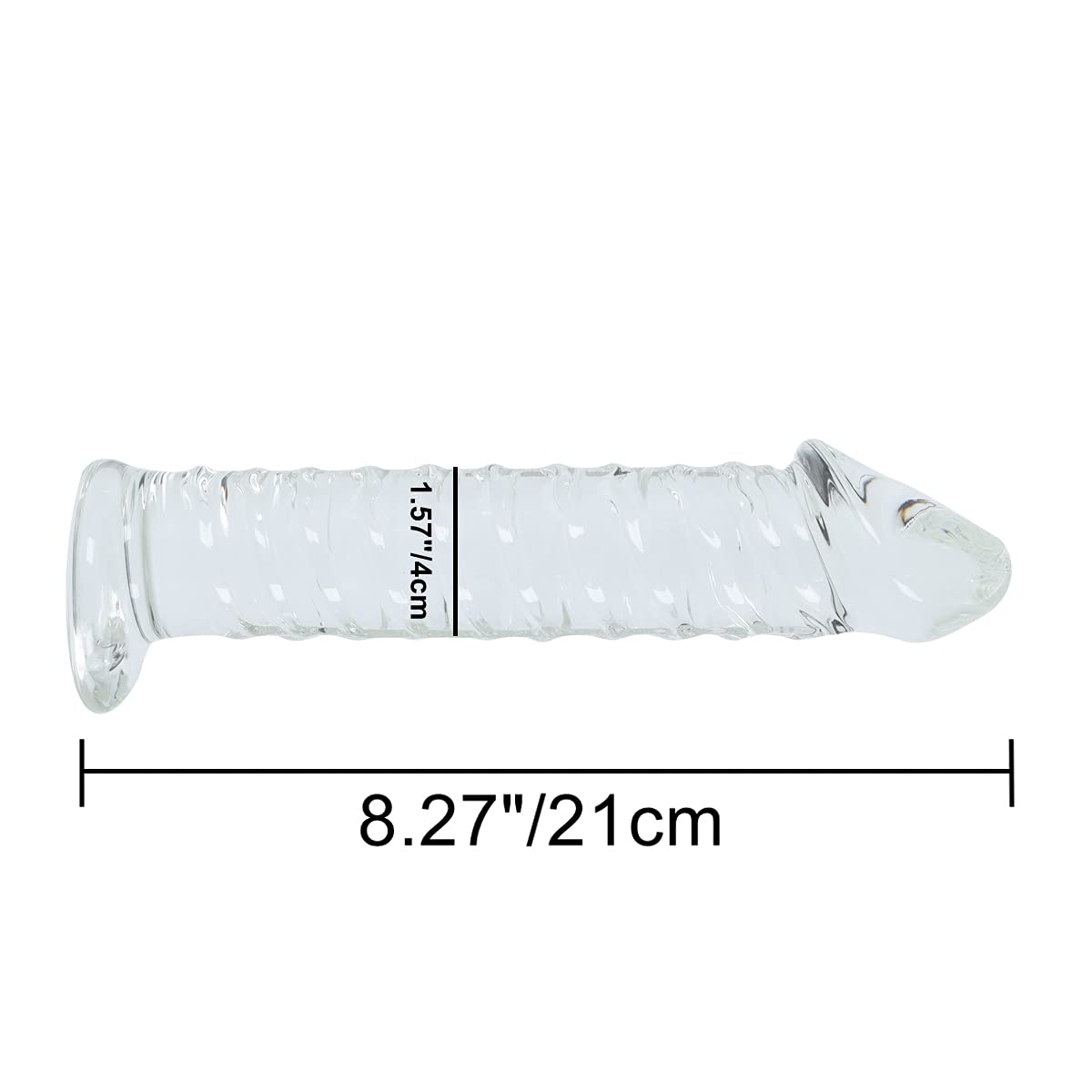 Premium Large Clear Glass Dildo - 8 Inch Crystal Penis Toy for Women & Couples - Body-Safe Smooth Surface for Solo Play & Partnered Pleasure - Perfect for Sensual Massage, Foreplay & Intimate Exploration