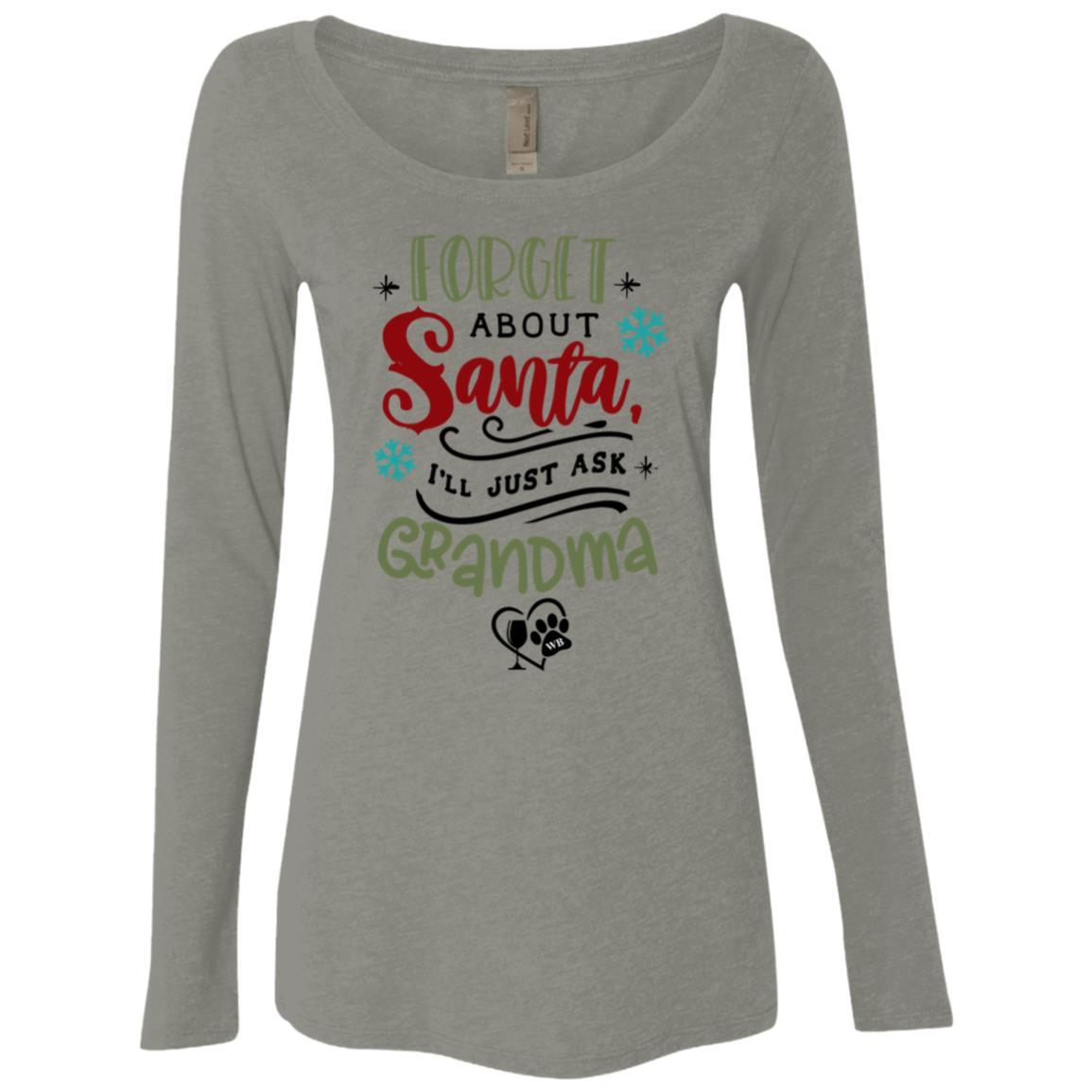 WineyBitches.Co Women's Long Sleeve Scoop Neck Tri-Blend T-Shirt - Soft & Comfortable Casual Top for Everyday Wear, Lounge, and Outings