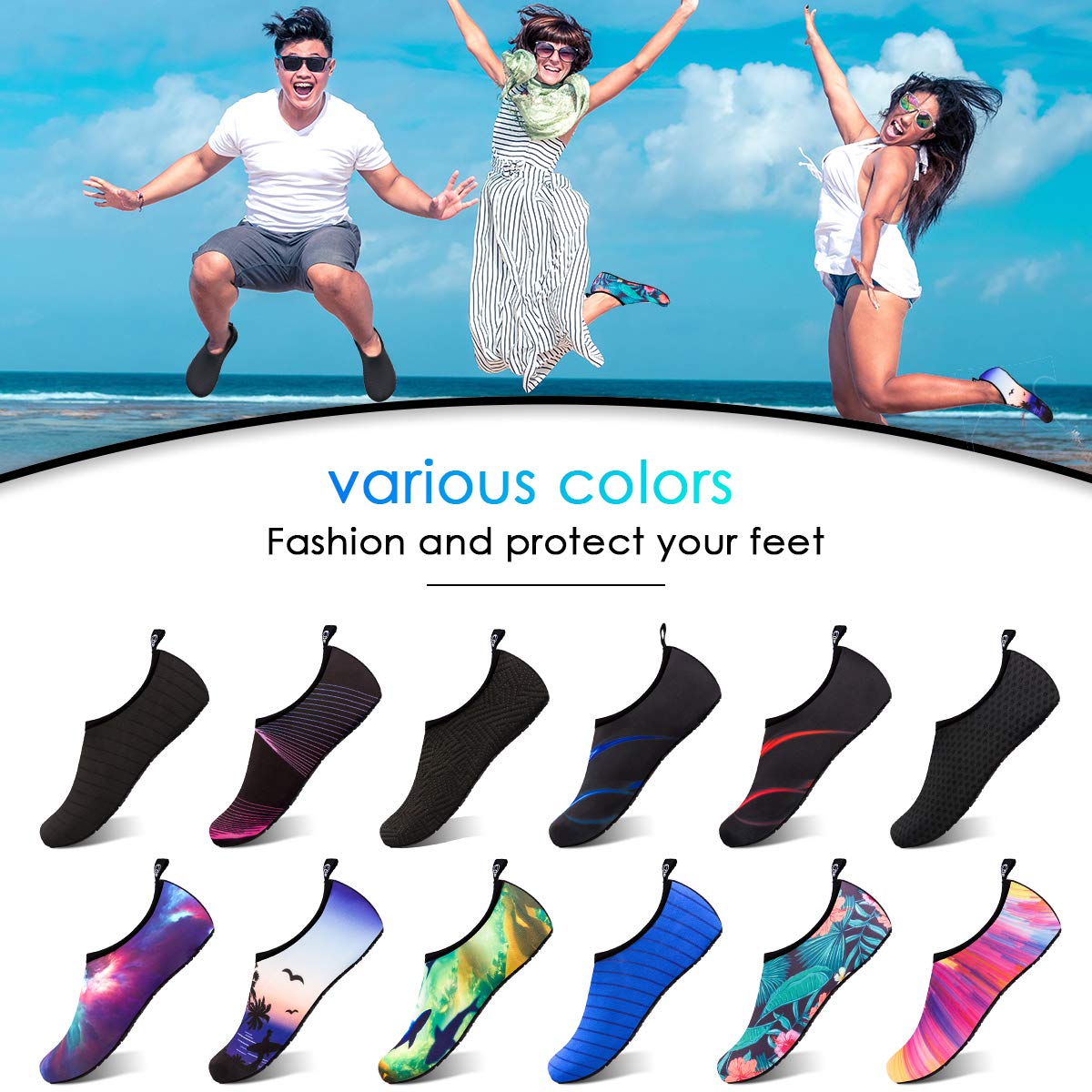 **Quick-Dry Water Shoes for Women & Men - Lightweight Aqua Socks for Swimming, Beach, Surfing, Yoga & Outdoor Activities | Perfect for Pool, Gym & Travel**