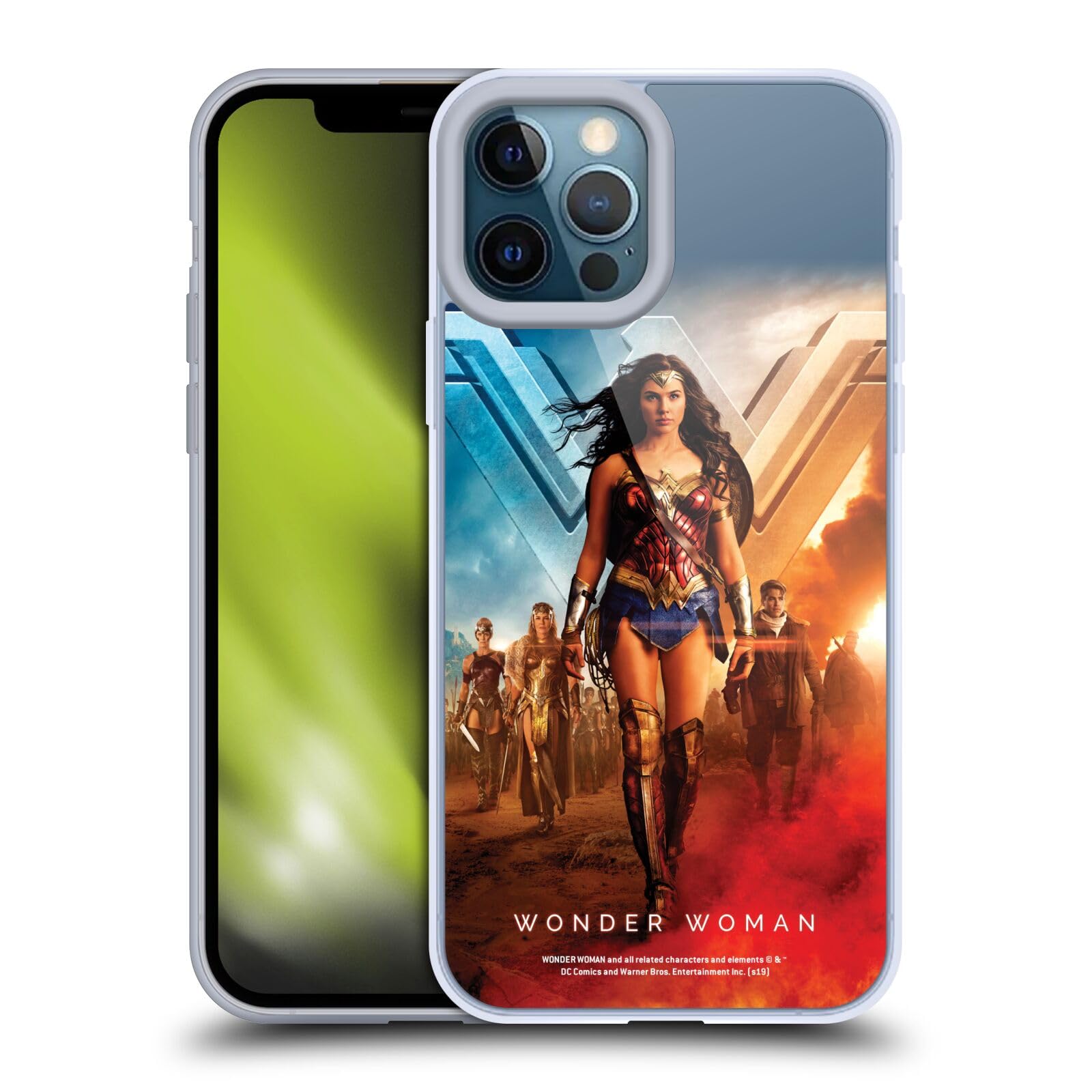 Officially Licensed Wonder Woman Movie Soft Gel Case for Apple iPhone 12 Pro Max - Durable Protective Phone Cover with HD Movie Poster Design - Perfect for DC Fans, Superhero Lovers & Movie Enthusiasts