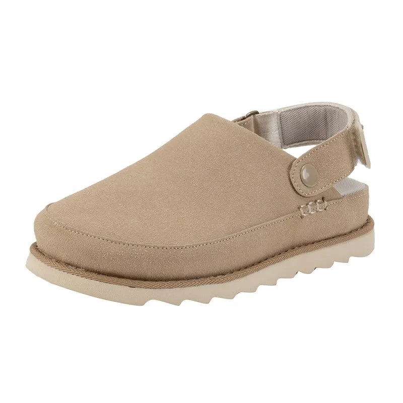 Women's Suede Mules Slippers with Cork Insole & Arch Support - Comfortable Clogs Sandals for Outdoor, Beach, Home Wear - Fashionable Slip-On Shoes for Walking & Relaxation