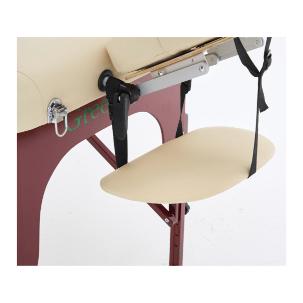 4-Section Thick Wooden Portable Massage Table by Greenlife® - Cream/Black (MTW131) | Professional Massage Therapy, Spa, Home Use & Physical Therapy