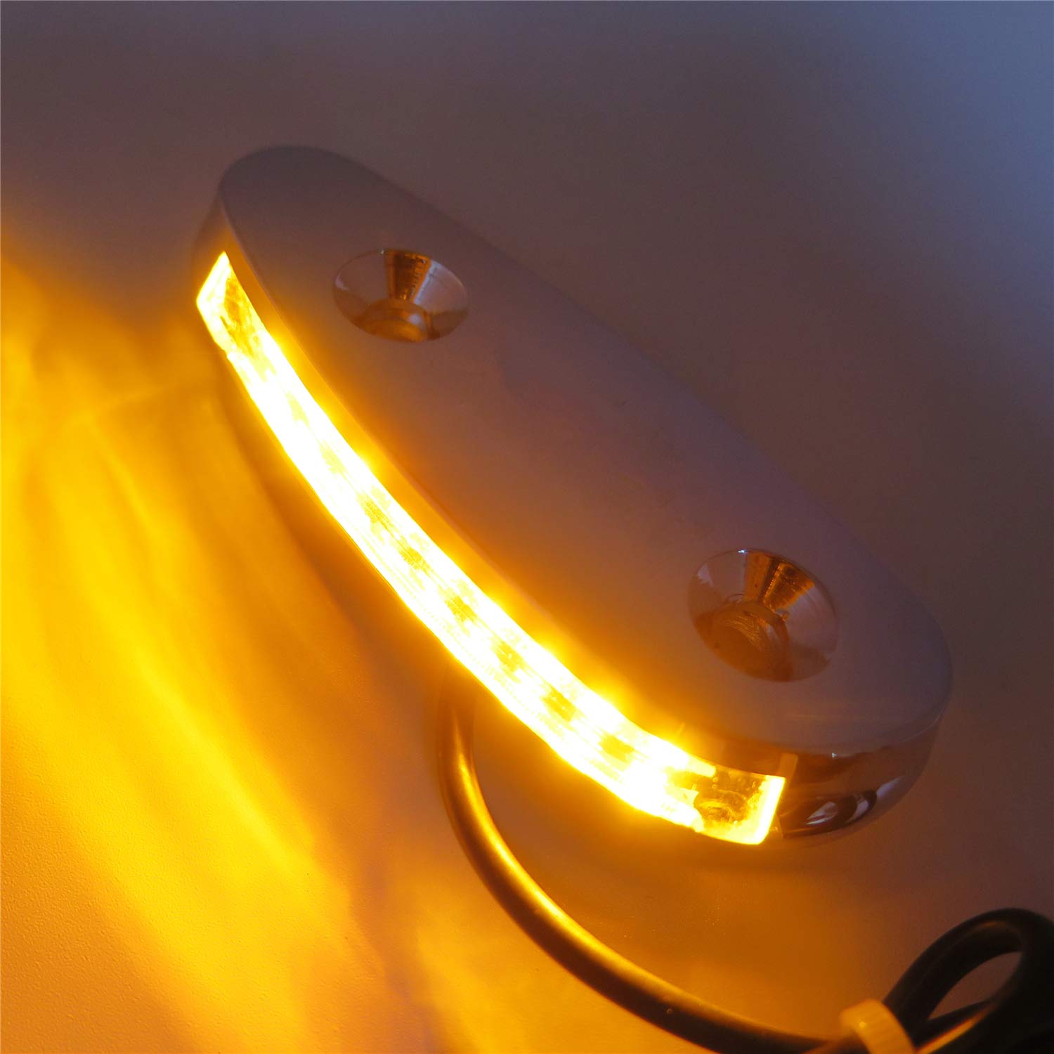 LED Signal Mirror Block Off Plate - Chrome for Suzuki GSXR 600 750 (2001-2005) | No Logo Design | P/N MT222-009A | Motorcycle Accessory for Street & Track Racing