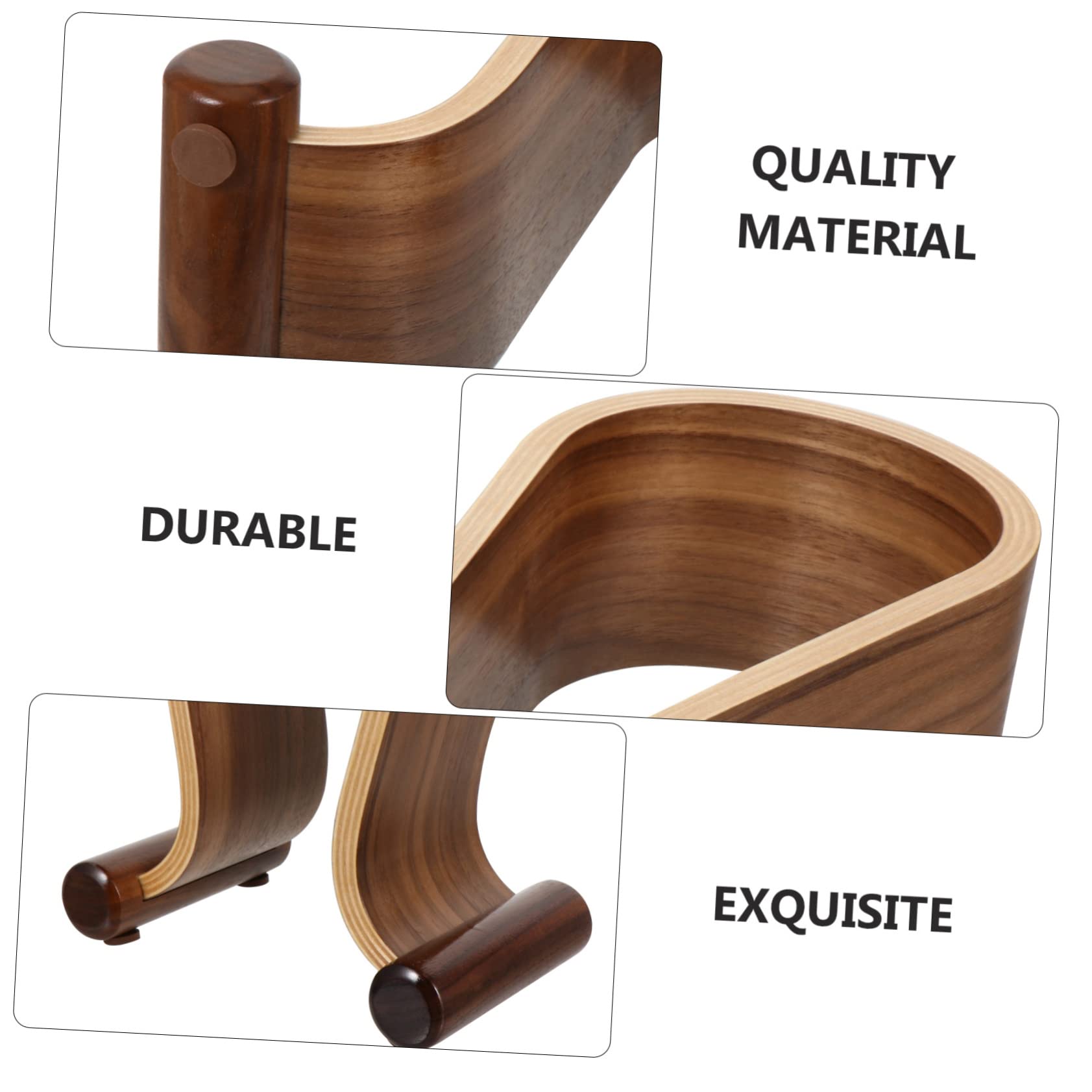 Artibetter 2-Pack Magnetic Headphone Hanger with Walnut Wood Stand - Universal Headset Holder for Desk, Wall Mount - Perfect for Gaming, Office, Studio & Home Organization