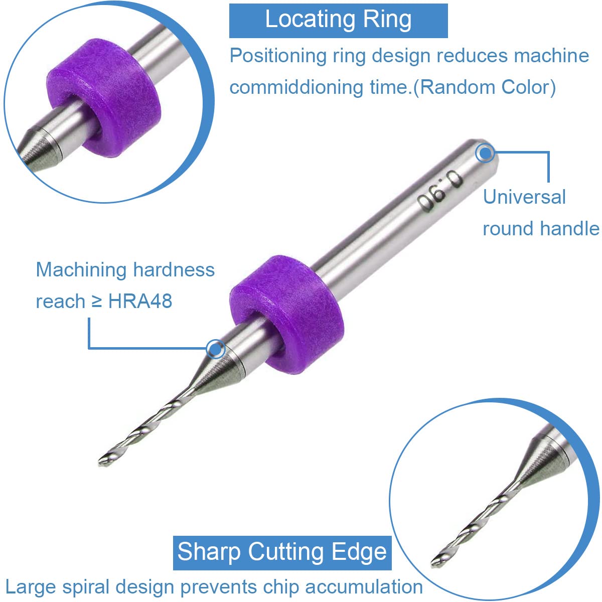 0.1-1.0mm Mini Micro Carbide PCB Drill Bits Set - 40 PCS Spiral Flute Rotary Engraving Tools for Circuit Boards, Jewelry Making & CNC Projects | Precision Drilling for DIY Electronics & Crafting
