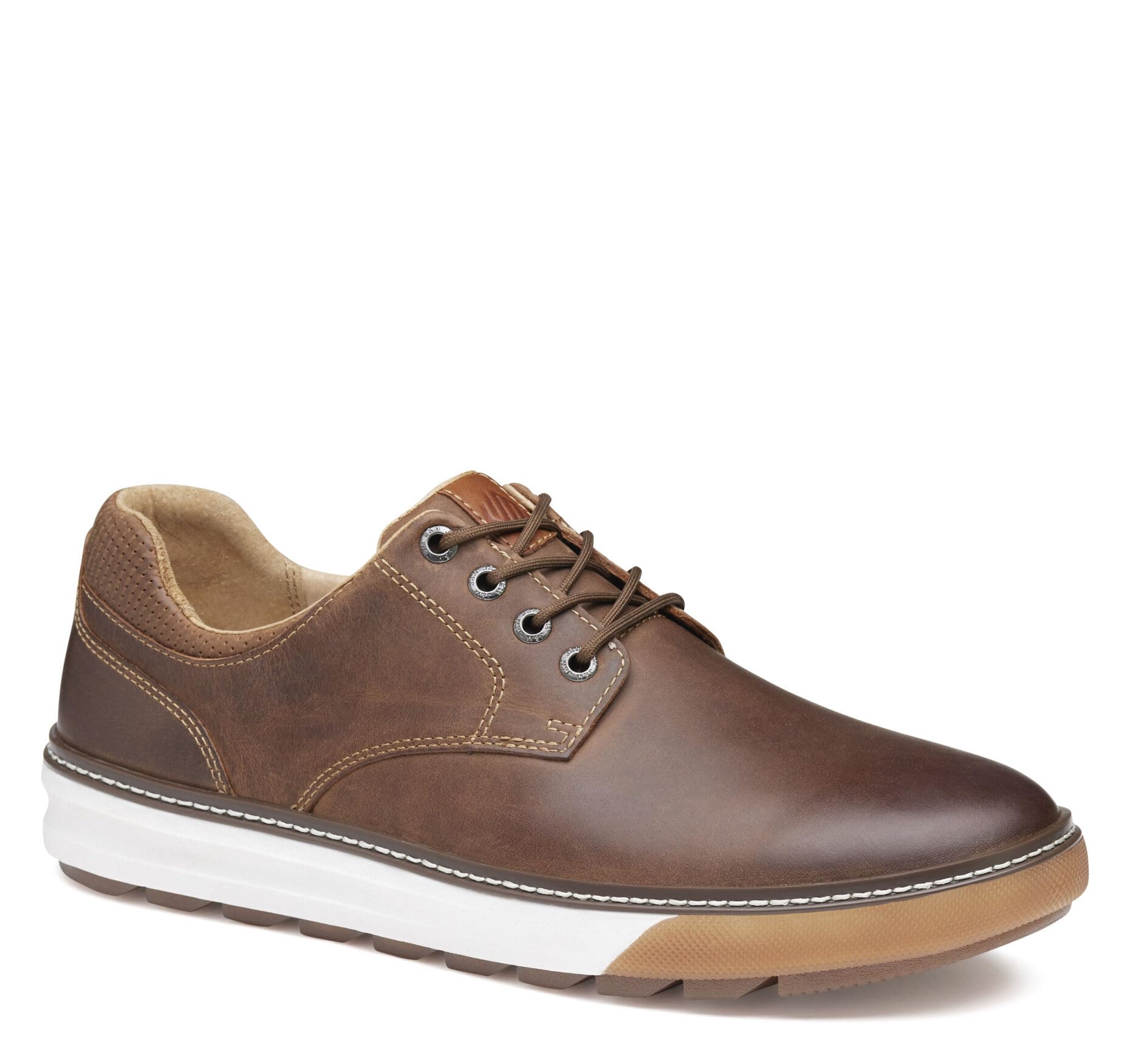 Johnston & Murphy Men’s McGuffey Lug Plain Toe Waterproof Work Shoes - Comfortable Casual Leather Shoes for Office & Outdoor Wear