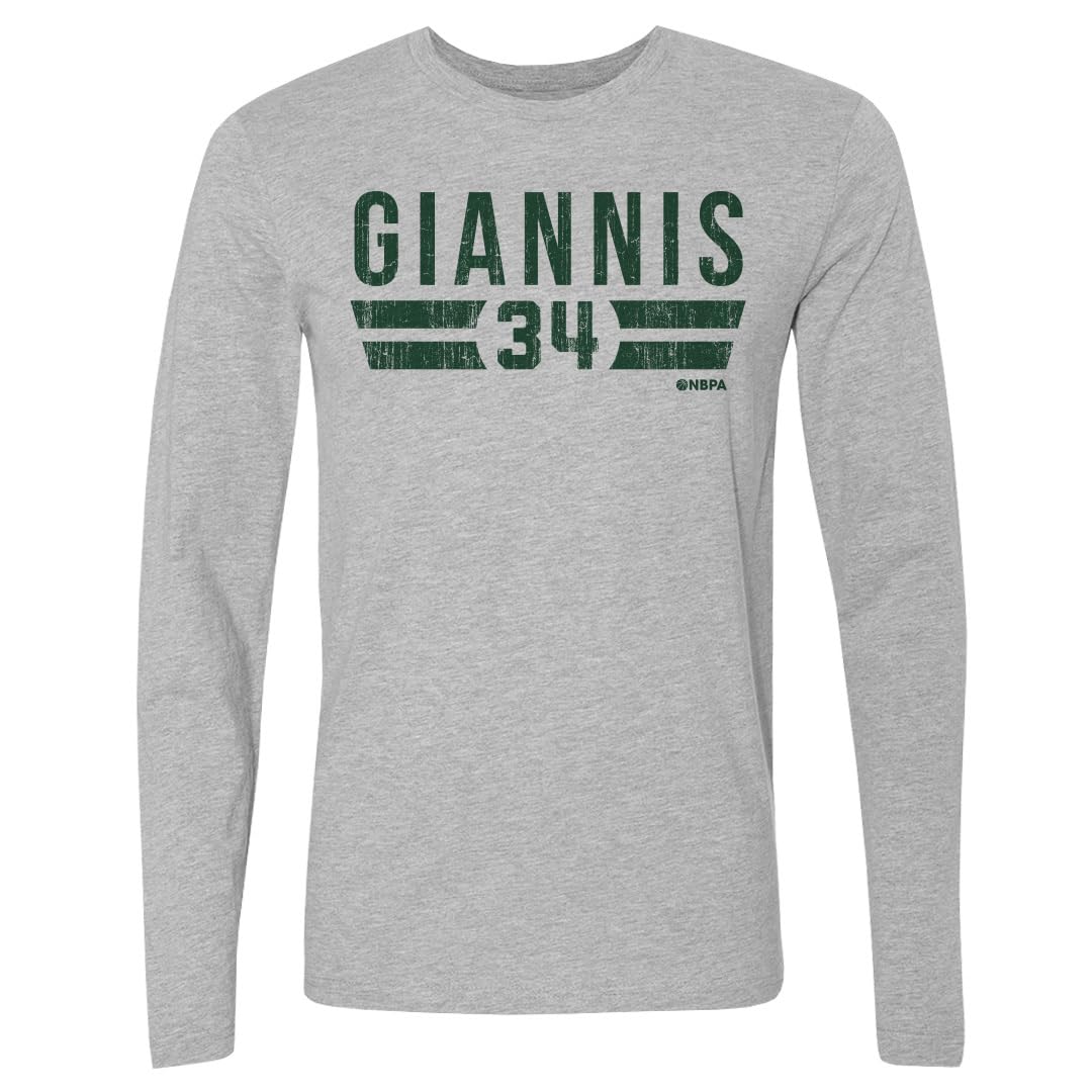 Giannis Antetokounmpo Milwaukee Bucks 500 LEVEL Long Sleeve Basketball Jersey - Official NBA Fan Gear for Men, Game Day & Casual Wear