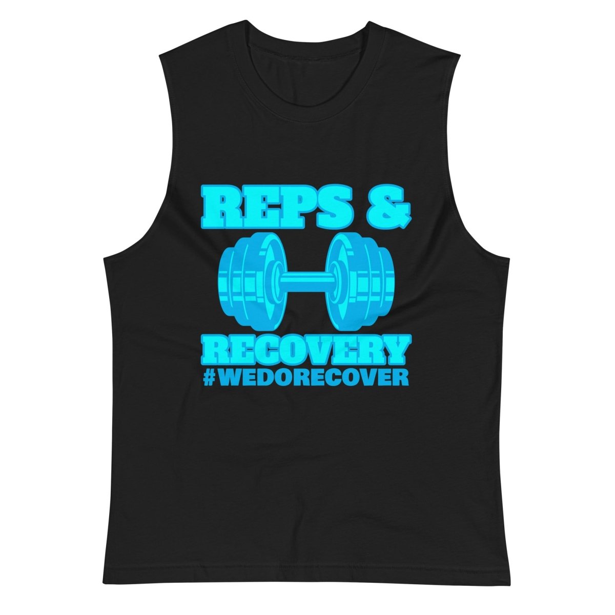 Reps & Recovery Men's Muscle Shirt - Premium Workout & Gym Tank Top for Muscle Recovery - #WeDoRecover - Ideal for Gym, Training & Post-Workout Recovery