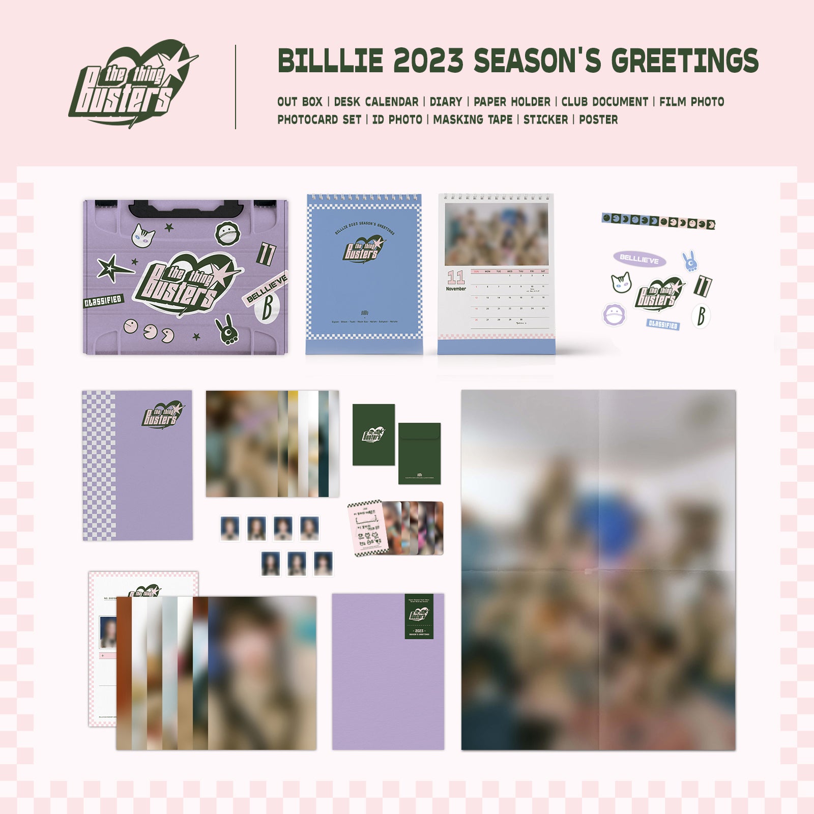 BILLIE 2023 Season's Greetings 'The Thing Busters' K-Pop Merchandise - Perfect for Fans, Collectors & Holiday Gifting