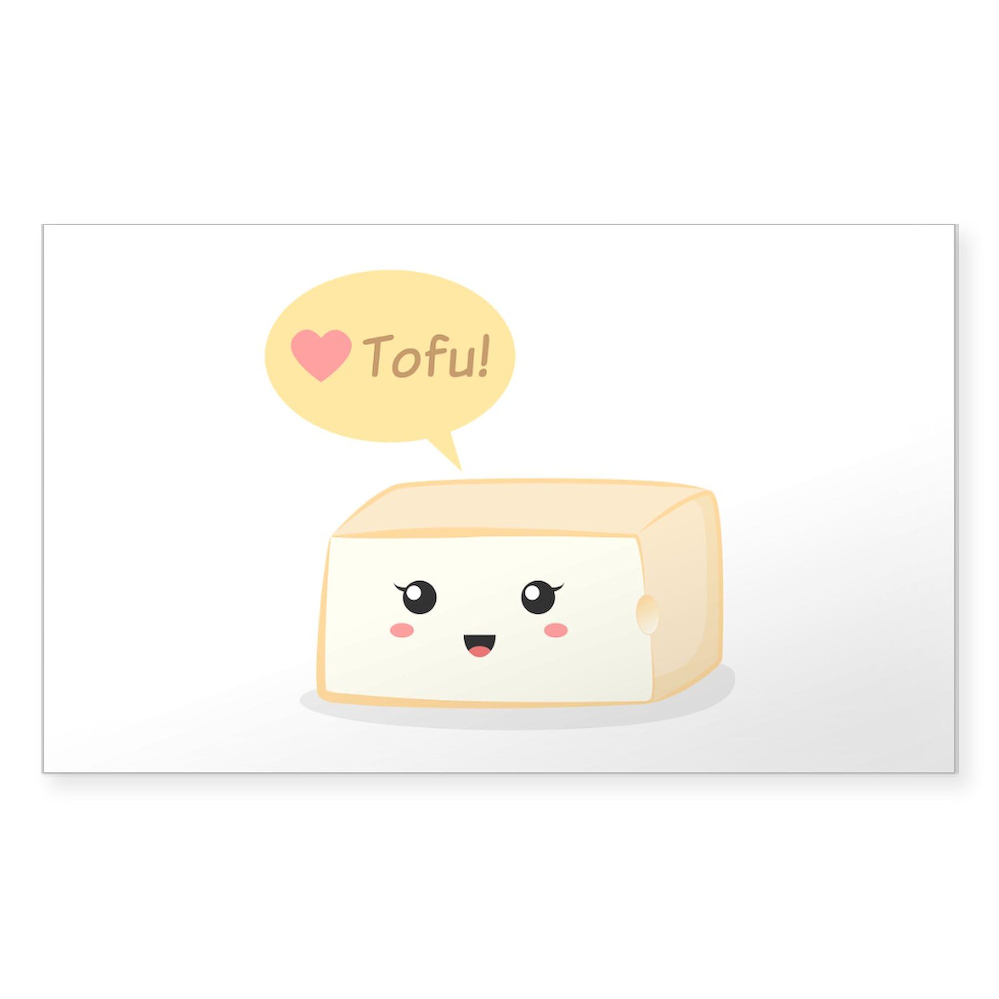 Kawaii Tofu Sticker - Funny 'Love Tofu' Car Decal for Bumpers & Laptops | Waterproof Vinyl Sticker for Cars, Laptops, Water Bottles | Cute Japanese Food Themed Gift