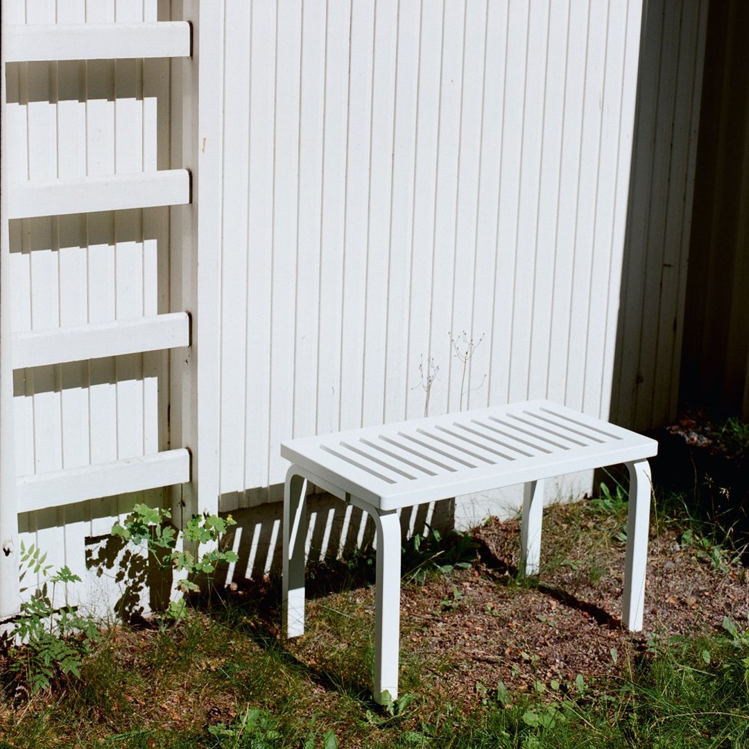 Artek 153B Wooden Bench - Modern Scandinavian Design for Indoor & Outdoor Use - Perfect for Living Room, Garden, and Patio Furniture
