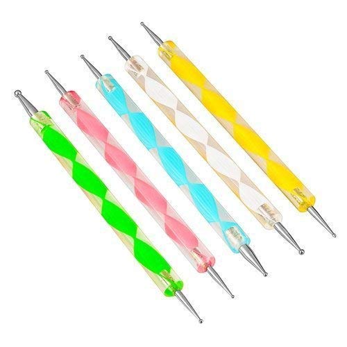 31 Pcs Nail Art Kit with 10 Nail Tapes, 15 Nail Art Brushes & 5 Dotting Pens - Professional Manicure Set for DIY Nail Designs at Home or Salon