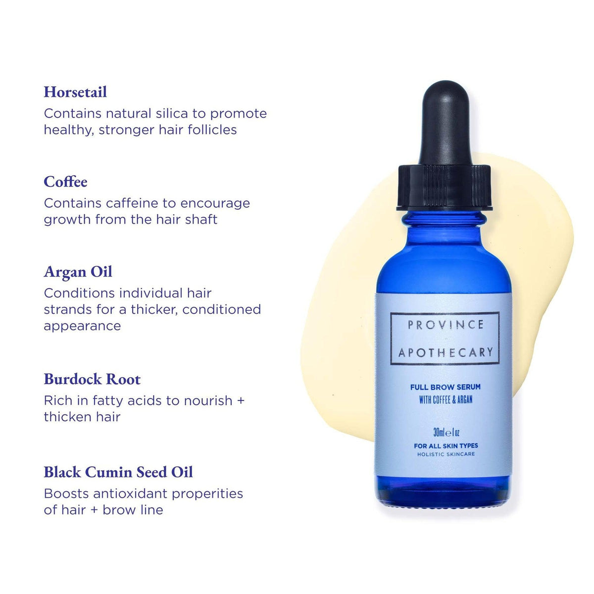 Natural Full Brow Serum for Thicker Eyebrows - Growth & Conditioning Formula for Women & Men - Perfect for Daily Use & Eyebrow Care Routine