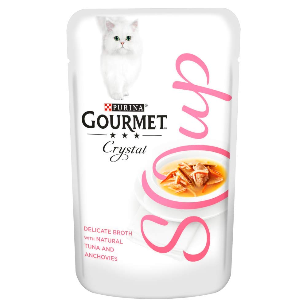 Premium Gourmet Cat Food Pouch - Tuna, Anchovies & Whitefish Recipe for Adult Cats, 40g | High-Protein Wet Cat Food for Healthy Skin & Coat | Perfect for Mealtime, Treats & Weight Management