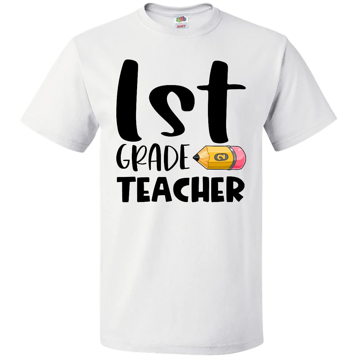 Inktastic First Grade Teacher Pencil Graphic T-Shirt - Fun & Comfortable Teaching Apparel for Educators & School Staff