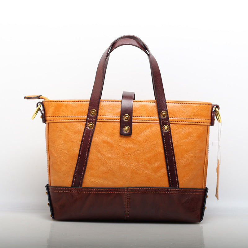 Premium Italian Leather Work Tote Bag for Women - Professional Office Briefcase, Laptop Bag & Business Travel Carryall - Perfect for Commuting, Meetings & Daily Use