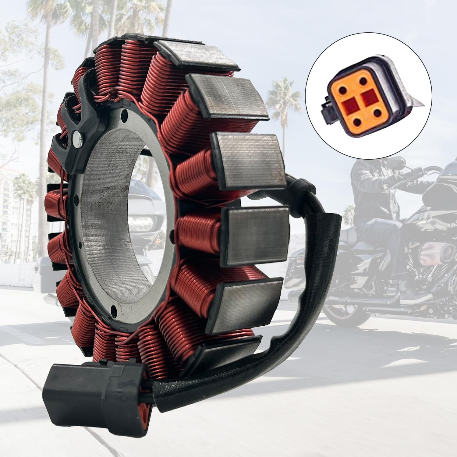 KARSEE 30017-07 Motorcycle Stator Coil Replacement for Harley Davidson Dyna, Softail, FLSTF, FLSTC, FXST Models 2007 - High Performance Electrical Part for Smooth Riding & Engine Maintenance