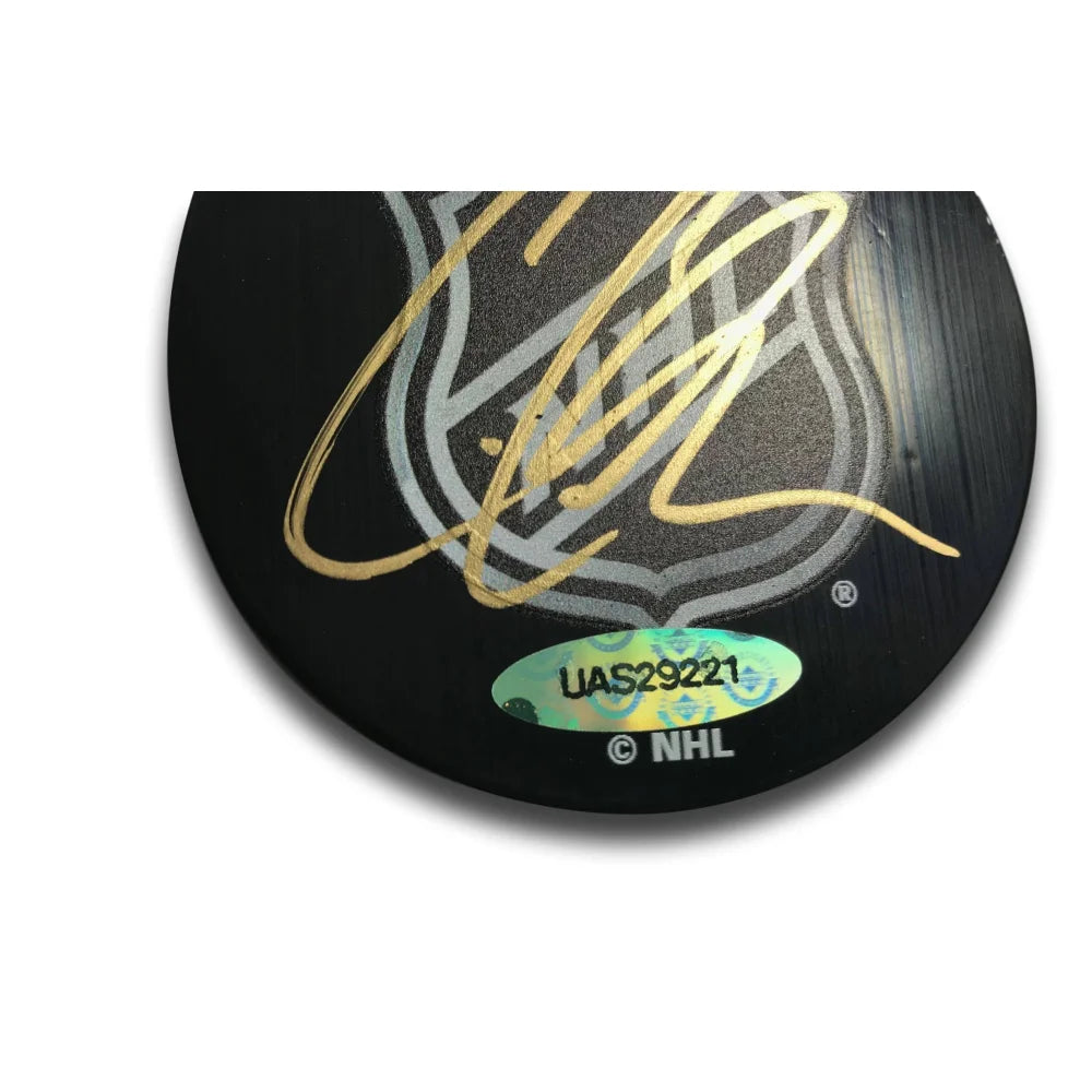 Authentic Cody Glass Signed Vegas Golden Knights Puck with Display Case & UDA COA - VGK Hockey Collectible - Perfect for Fans, Memorabilia Displays & Sports Gifts