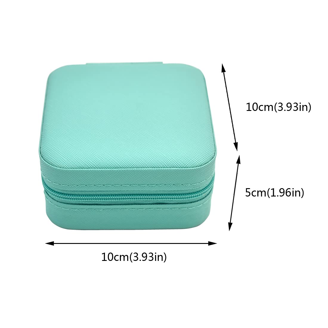 Mini Jewelry Travel Case - Small Portable Organizer & Display Storage Box for Rings, Earrings, Necklaces - Perfect for Travel, Gifts & Home Organization (Blue)