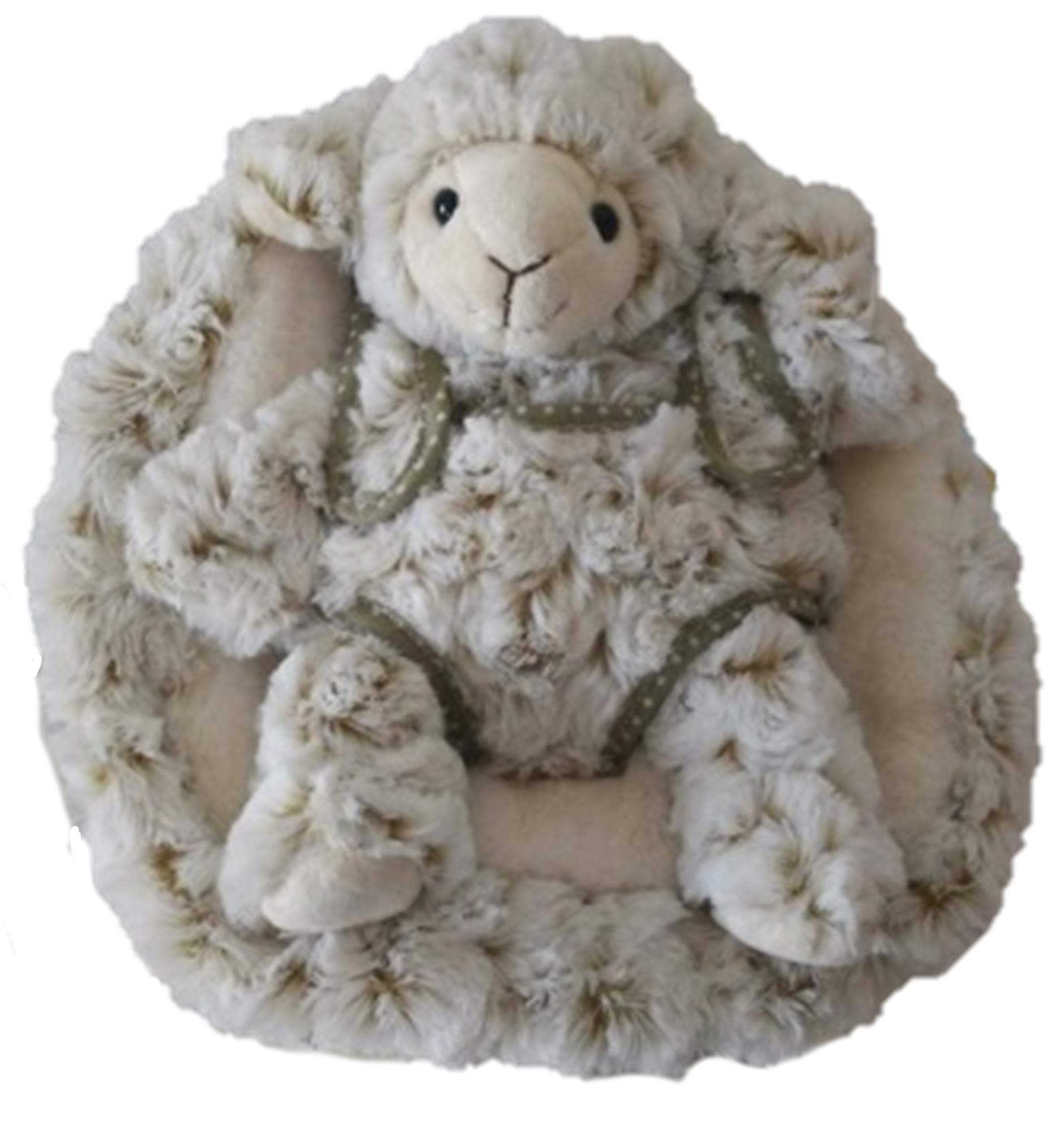 Soft Plush Lamb Backpack & Stuffed Animal Toy - Cute & Cuddly for Kids, Perfect for School, Travel & Playtime
