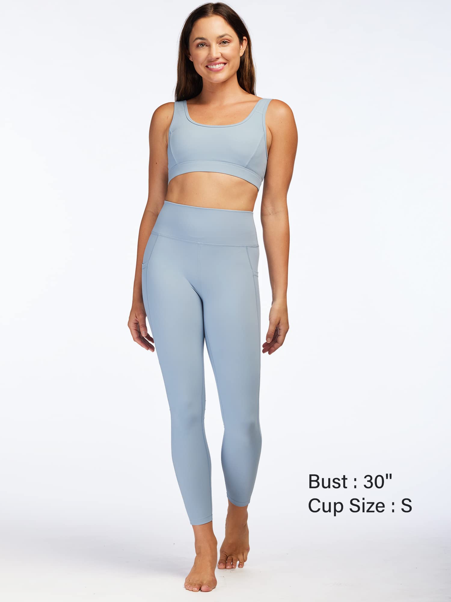Stelle Women's Strappy Full Coverage Sports Bra - Criss Cross Back Yoga Bra with Padding for Workout & Gym - Perfect for Yoga, Running, Fitness & Active Lifestyle