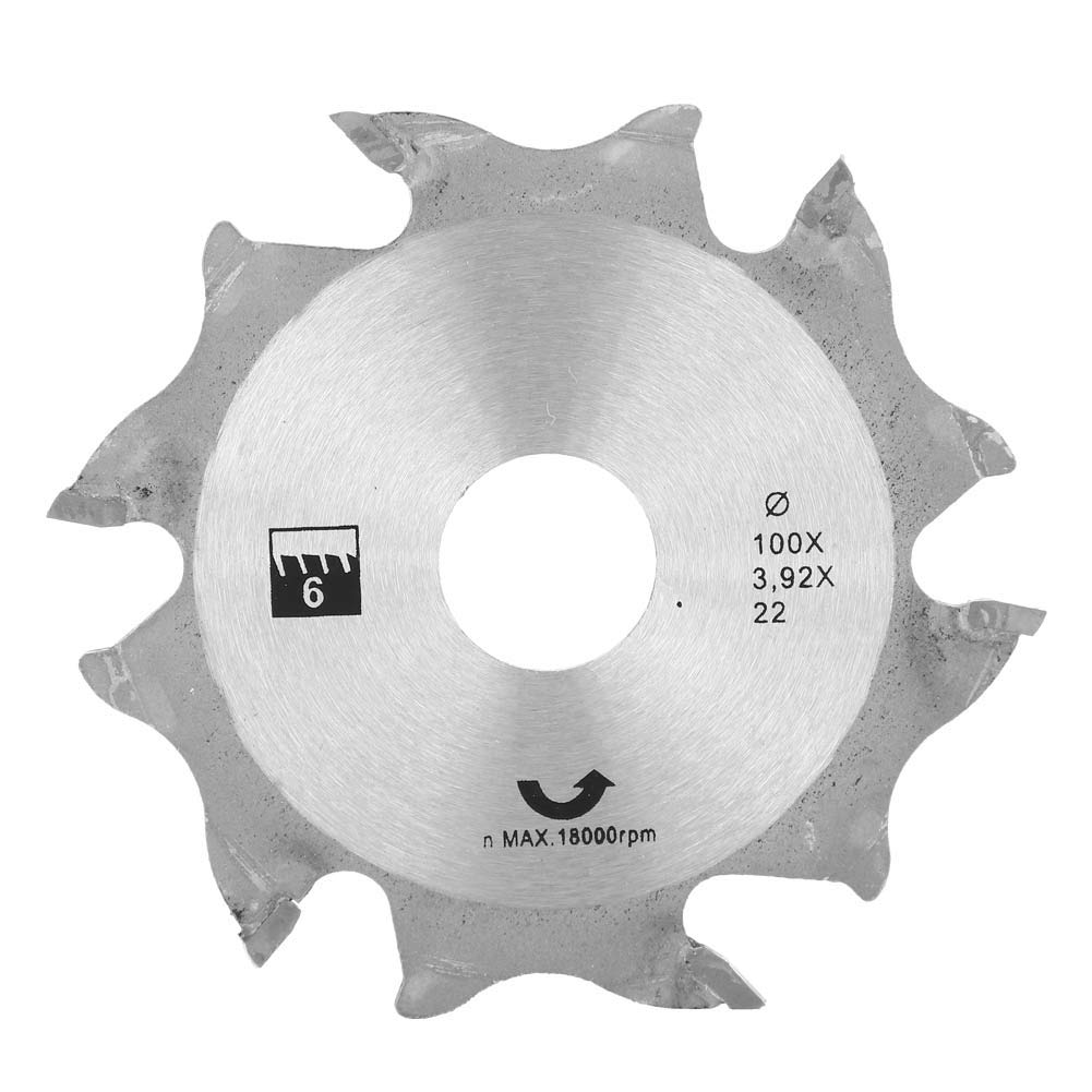 4-Inch 6-Tooth 22mm Bore Carbide Biscuit Joiner Blade - Replacement Plate Joiner Cutter for Woodworking - Perfect for Cabinet Making, Furniture Repair & DIY Projects