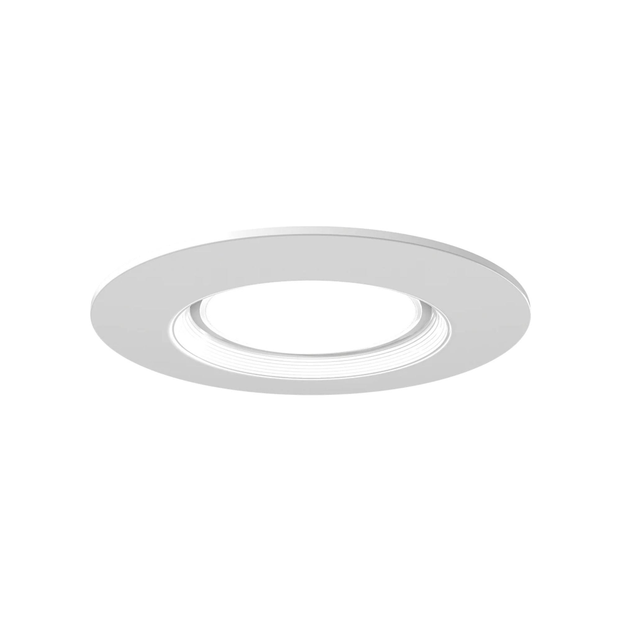 4 Inch Retrofit LED Downlight with Nightlight - 700 Lumens, 5 Color Temperatures (2700K-5000K), White Baffle Trim - Perfect for Bedrooms, Hallways, and Staircases Lighting