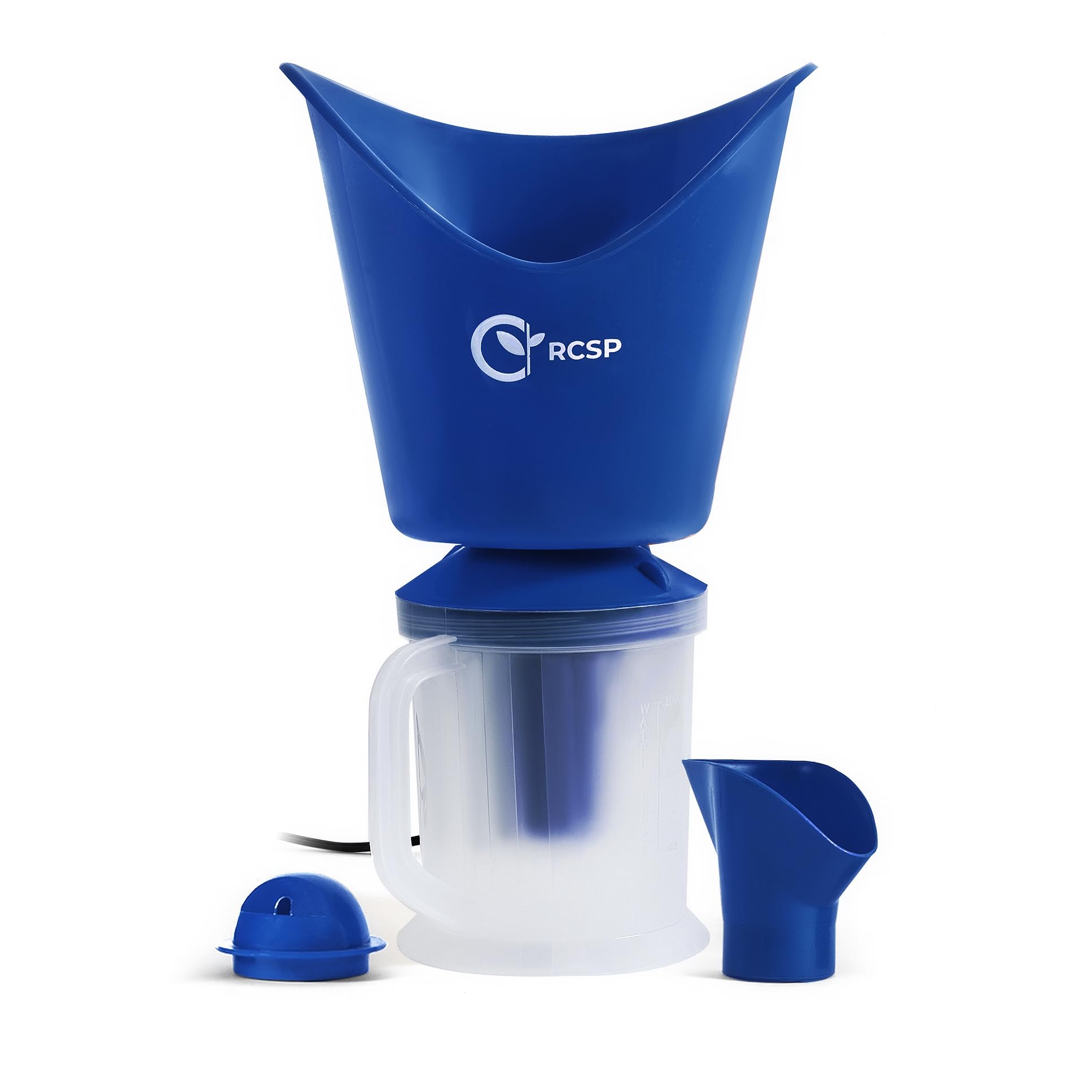 3-in-1 Steam Vaporizer for Cold & Cough Relief - Facial Sauna Steamer with Nozzle Inhaler for Sinus, Spa & Skin Care - Portable Home Steam Therapy Device (Blue) | Perfect for Allergy Season, Dry Skin & Respiratory Comfort