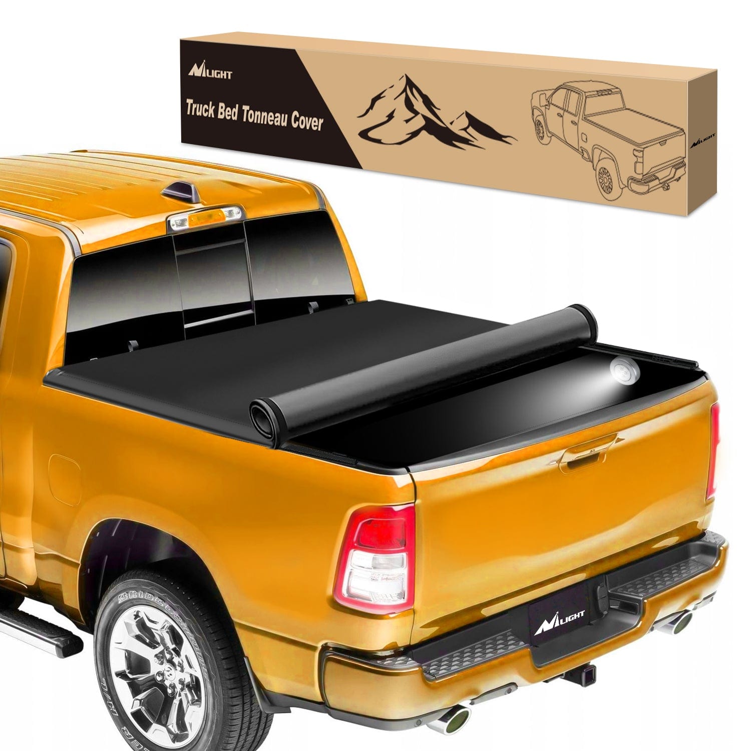 2019-2024 Ram 1500 6.4ft Truck Bed Tonneau Cover | Compatible with New Body Style | Durable Weatherproof Protection for Pickup Trucks | Perfect for Hauling, Camping & Outdoor Adventures