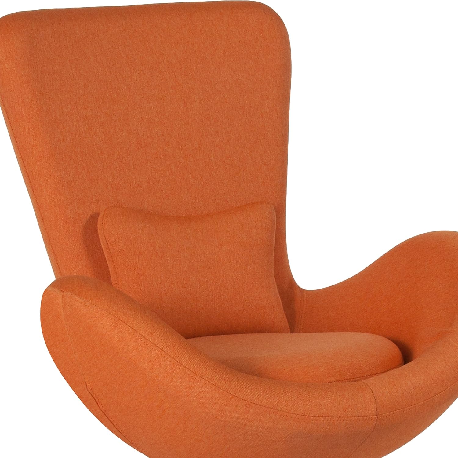 Flash Furniture Egg Series Orange Fabric Side Reception Chair - Modern Office Chair for Waiting Room, Lobby, and Reception Area - Comfortable & Stylish Seating Solution