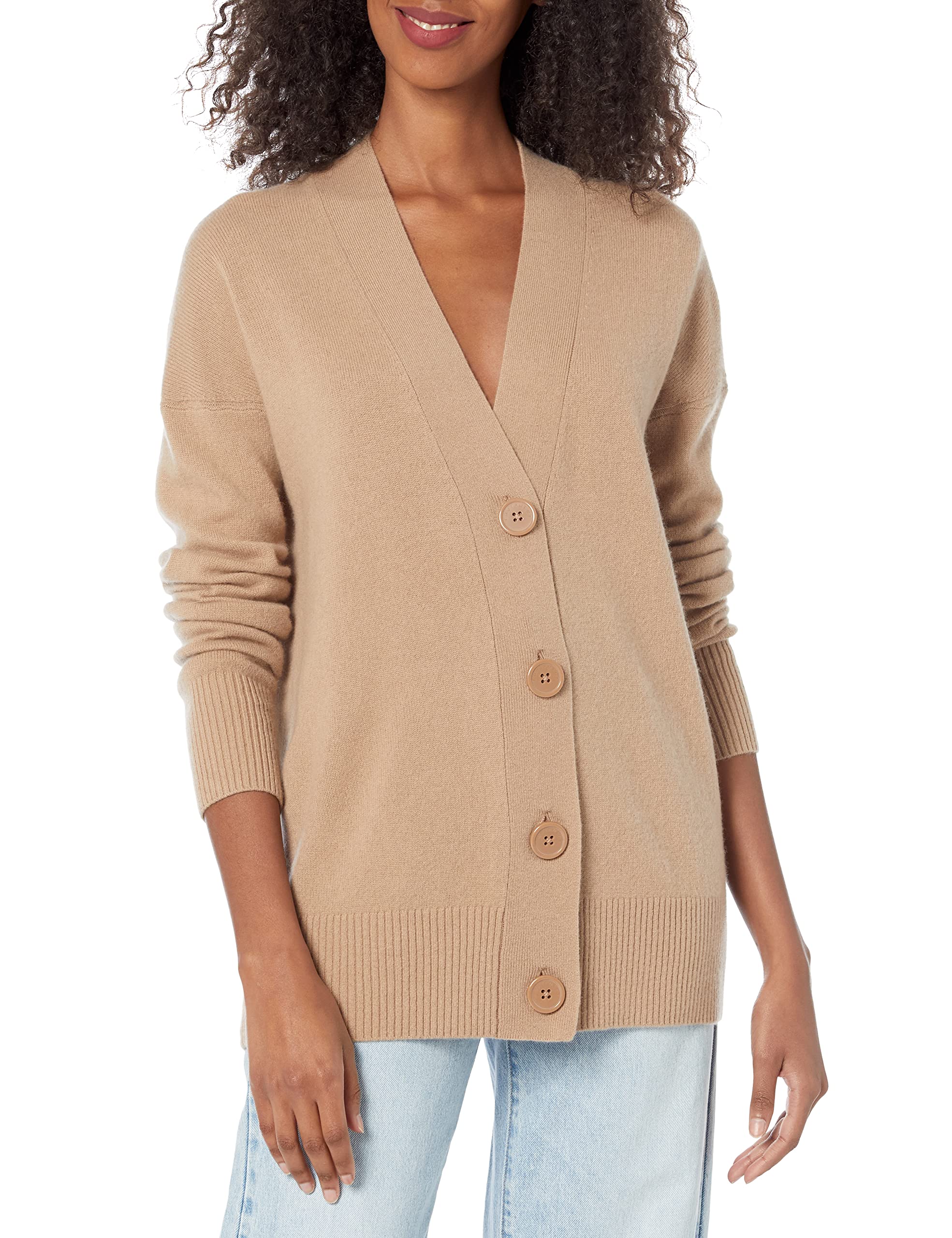 Women's Elder Cardigan in Camel - Soft & Comfortable Knit Cardigan for Seniors - Perfect for Relaxing at Home, Nursing Care & Everyday Wear