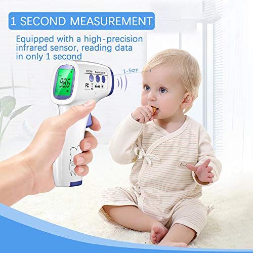 Non-Contact Infrared Baby Thermometer for Fever - Accurate Digital Forehead Thermometer for Kids & Adults - Perfect for Home, Nursery & Travel Use