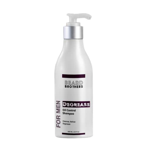 BEARD BROTHERS Men's Oil Control Shampoo for Oily Hair & Scalp - Natural Essential Oils Deep Cleansing Shampoo | 250ml | Ideal for Daily Hair Care & Greasy Scalp Treatment