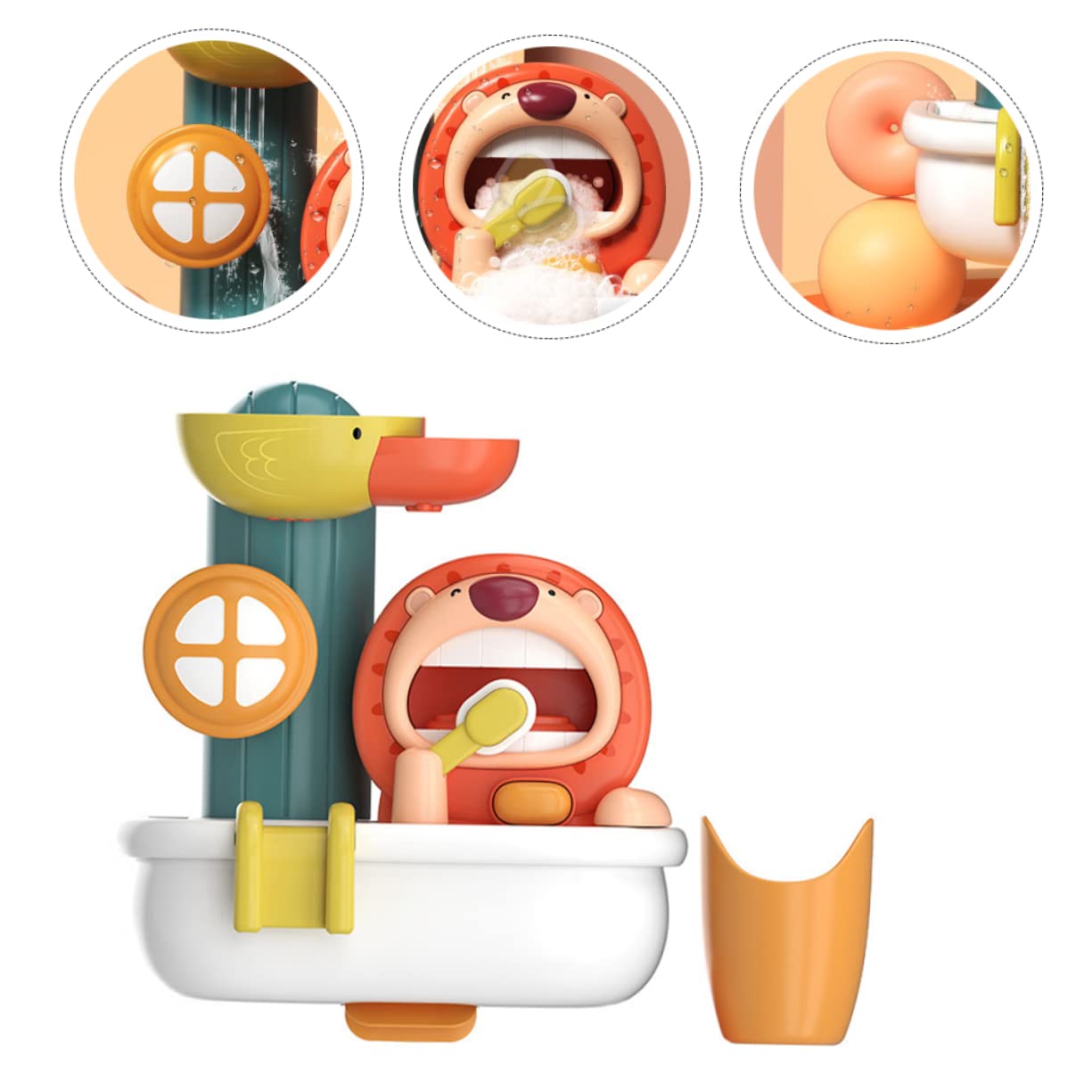 VICASKY 3 Sets Bath Toys for Toddlers - Waterproof Plastic Bathtub Toys for Kids, Floating Water Games Fun for Baby Bath Time & Pool Play
