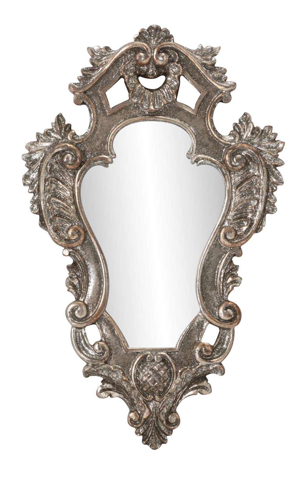 IMAX 52977-7 Loletta Victorian Inspired Mirror Set of 7 - Elegant Silver Wall Decor for Living Room, Bedroom & Entryway