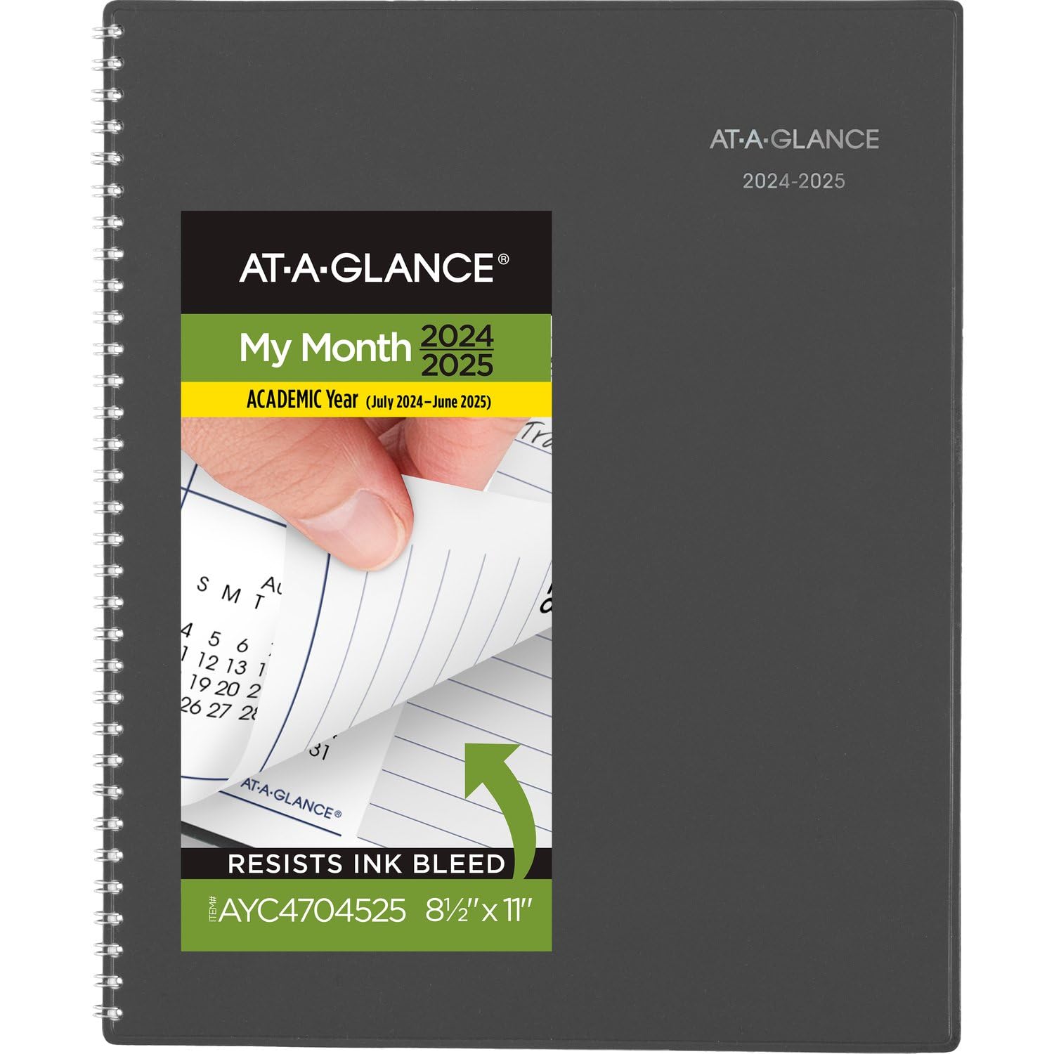 AT-A-GLANCE 2024-2025 Academic Monthly Planner - 8.5
