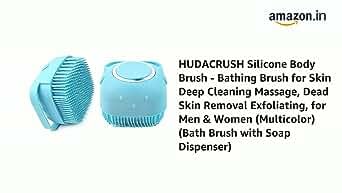 Premium Silicone Bath Brush with Soft Bristles - Exfoliating & Massaging Shower Brush for Smooth Skin - Ideal for Body Scrub, Back Cleaning & Relaxing Spa Experience